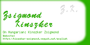 zsigmond kinszker business card